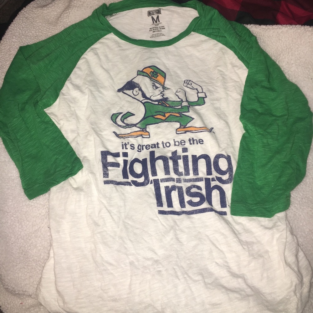 3/4 sleeve Notre Dame shirt